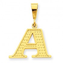 Initial A Charm in 14k Yellow Gold