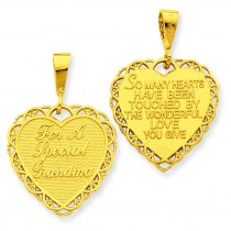 For A Special Grandma Pendant in 14k Yellow Gold