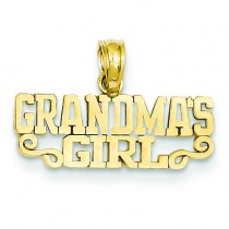 Grandma Girl Pendant in 14k Yellow Gold