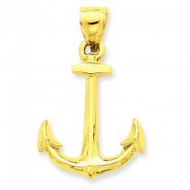 Anchor Pendant in 14k Yellow Gold
