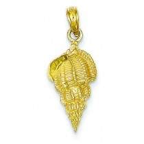 Conch Shell Pendant in 14k Yellow Gold