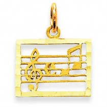 Musical Chart Charm in 14k Yellow Gold