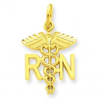 Nurse Charm in 14k Yellow Gold