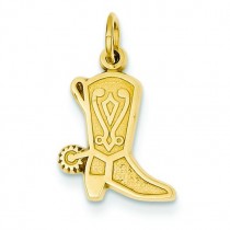 Cowboy Boot Charm in 14k Yellow Gold
