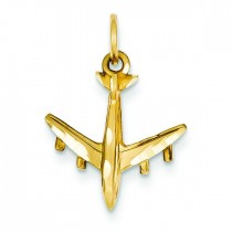 Airplane Charm in 14k Yellow Gold
