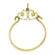 Heart Charm Holder in 14k Yellow Gold