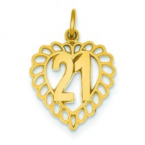 In Heart Charm in 14k Yellow Gold