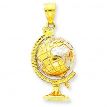 Globe Pendant in 14k Yellow Gold
