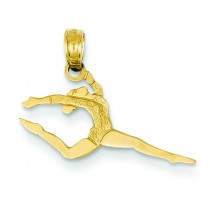 Gymnast Pendant in 14k Yellow Gold