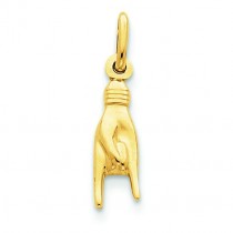Good Luck Hand Charm in 14k Yellow Gold