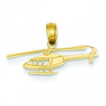 Helicopter Pendant in 14k Yellow Gold