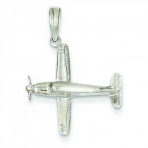 Low Wing Airplane Pendant in 14k Yellow Gold