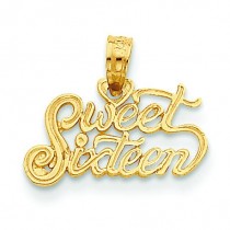 Sweet Sixteen Pendant in 14k Yellow Gold