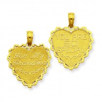 You Are So Special For My Grandma Pendant in 14k Yellow Gold