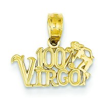 Virgo Pendant in 14k Yellow Gold