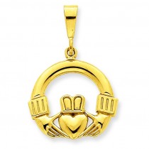 Claddagh Pendant in 14k Yellow Gold