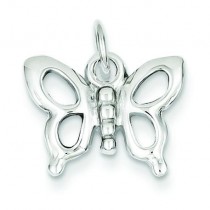 Butterfly Charm in 14k White Gold