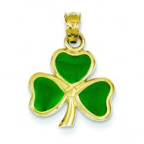 Leaf Clover Pendant in 14k Yellow Gold