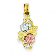 Flowers Pendant in 14k Yellow Gold