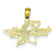 I Heart Hollywood Star Pendant in 14k Yellow Gold