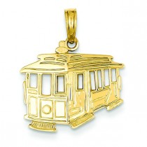 Cable Car Pendant in 14k Yellow Gold