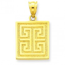Greek Key Pendant in 14k Yellow Gold
