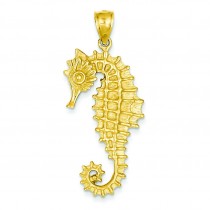 Seahorse Pendant in 14k Yellow Gold