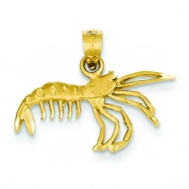 Crawfish Pendant in 14k Yellow Gold