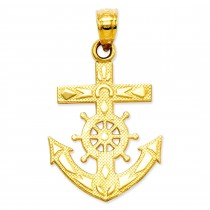 Mariner'S Cross Pendant in 14k Yellow Gold