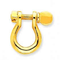 Large Shackle Link Pendant in 14k Yellow Gold