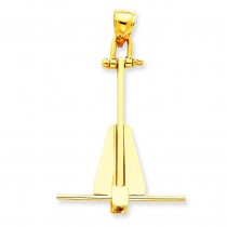 Danforth Anchor Pendant in 14k Yellow Gold