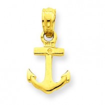 Mini Anchor Pendant in 14k Yellow Gold