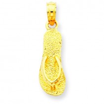 Flip Flop Pendant in 14k Yellow Gold