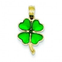 Clover Translucent Pendant in 14k Yellow Gold
