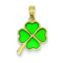 Clover Translucent Pendant in 14k Yellow Gold