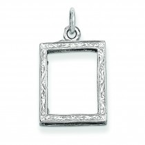 Picture Frame Pendant in 14k White Gold