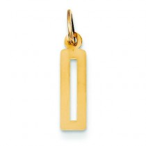 Small Elongated Charm in 14k Yellow Gold