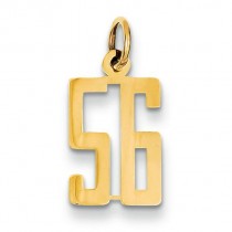 Small Elongated Charm in 14k Yellow Gold