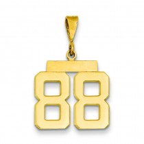Medium Number 88 Charm in 14k Yellow Gold