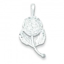 Rose Pendant in Sterling Silver