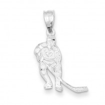 Hockey Player Charm in Sterling Silver