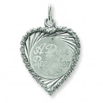 Date To Remember Disc Charm in Sterling Silver
