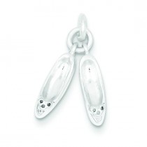 Ballet Slippers Charm in Sterling Silver