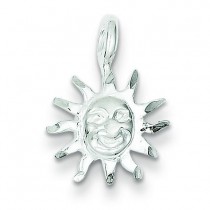 Sun Charm in Sterling Silver