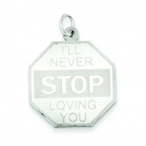 I'Ll Never Stop Loving You Charm in Sterling Silver