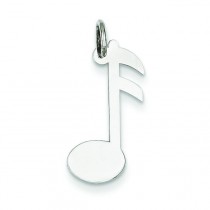 Musical Note Pendant in Sterling Silver
