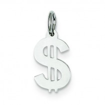 Dollar Sign Charm in Sterling Silver