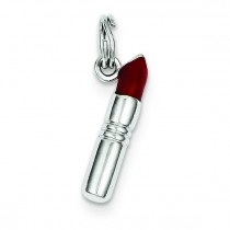 Red Lipstick Charm in Sterling Silver