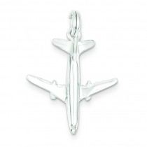 Airplane Charm in Sterling Silver