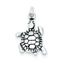 Antique Turtle Charm in Sterling Silver